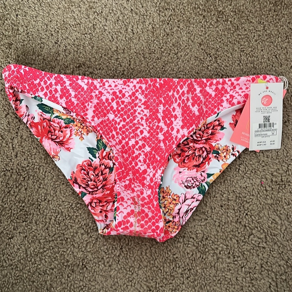 Maaji Carnation Flirt Reversible Bikini Bottoms, NWT - Picture 6 of 8